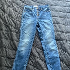 Madewell 10” high rise skinny crop Jean - size 25